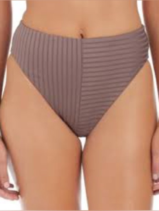 Sanctuary Other - 417 - Sanctuary NWT Ribbed High-Leg Bikini Bottom in Brown, Size Medium and Larg
